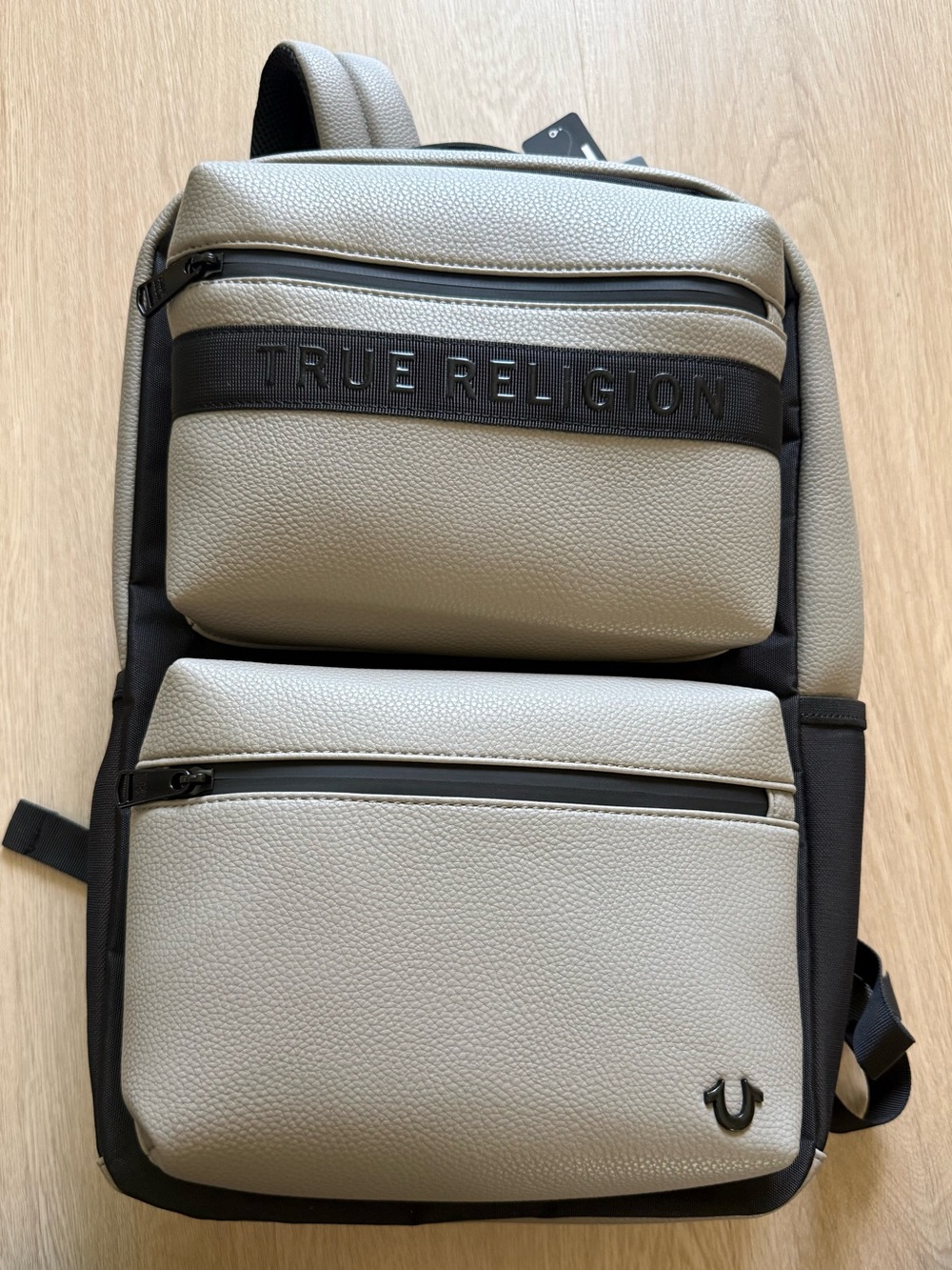 True Religion Gray and Black Travel Backpack